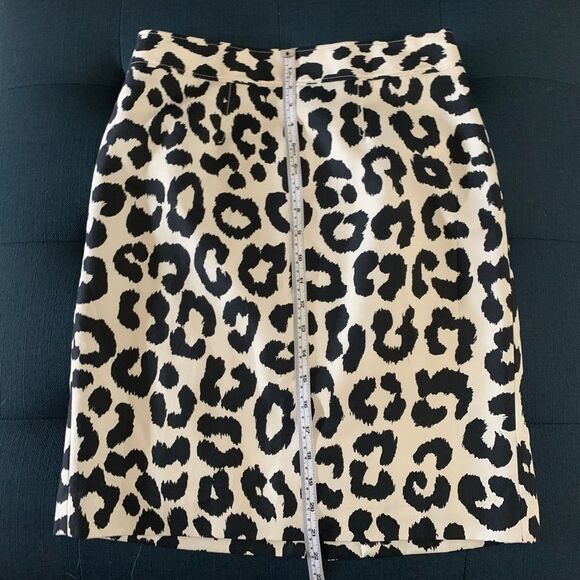 Ann Taylor Loft Snow Leopard Print Midi Skirt - Picture 7 of 9